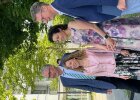 Von links nach rechts: Professor Markus M. Lerch, ärztlicher Direktor des LMU Klinikums, Professorin Francesca Biagini, Vizepräsidentin der LMU, Bundesforschungsministerin Dorothee Bär, Bayerischer Wissenschaftsminister Markus Blume 